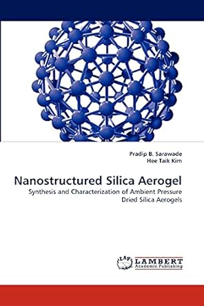 nanostructured silica aerogel synthesis and characterization of ambient pressure dried silica aerogels 1st