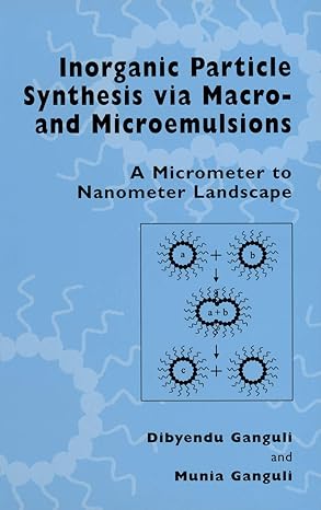 inorganic particle synthesis via macro and microemulsions a micrometer to nanometer landscape 1st edition