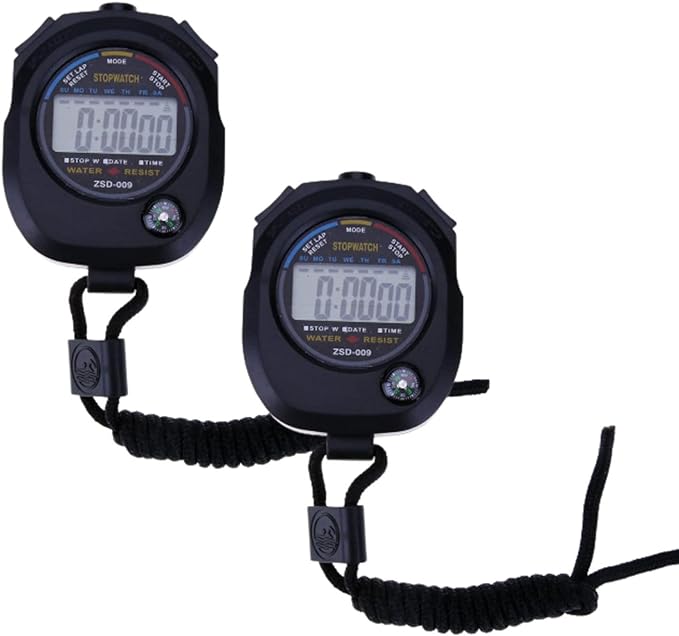 sports stopwatch timer set multi function electronic digital sport stopwatches large display with date time