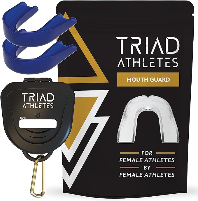 triad athletes sports mouth guard for female athletes 2 pack custom fit protection for adults with ventilated