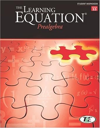 the learning equation prealgebra version 3.5 1st edition acerra 0534420303, 978-0534420307
