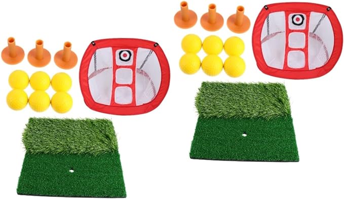 yardwe 2 sets golf practice set mini golf balls interior accessories outdoor accessories indoor mat outdoor