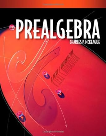 prealgebra 6th edition charles p mckeague 0495559911, 978-0495559917
