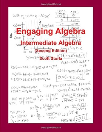 engaging algebra intermediate algebra 2nd edition scott storla 1793190445, 978-1793190444