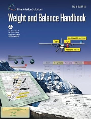 weight and balance handbook faa h 8083 1b 1st edition federal aviation administration ,elite aviation