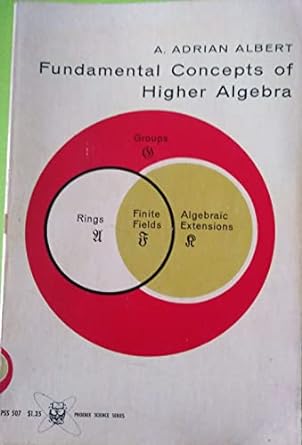 fundamental concepts of higher algebra 1st edition a adrien albert 093642804x, 978-0936428048