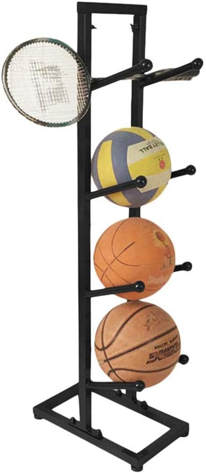 Exttlliy Metal Basketball Storage Rack Sports Ball Organizer For Basketball Volleyball Football
