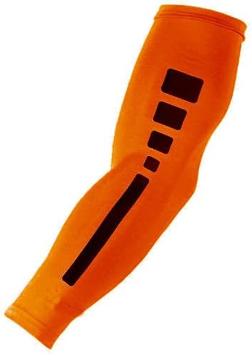 baseball sports compression arm sleeve orange elite   b00vy1w44y