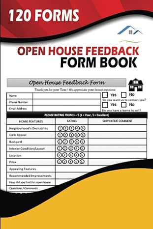open house feedback form book 1st edition sylvia r. miller 979-8422680672