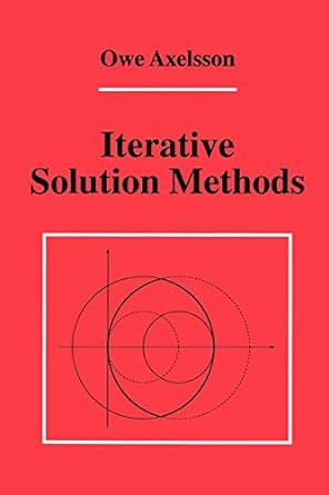 iterative solution methods 1st edition owe axelsson 0521555698, 978-0521555692