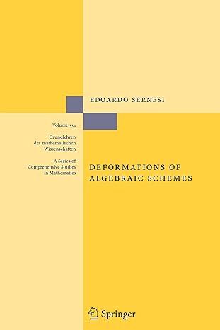 deformations of algebraic schemes 1st edition edoardo sernesi 3642067875, 978-3642067877