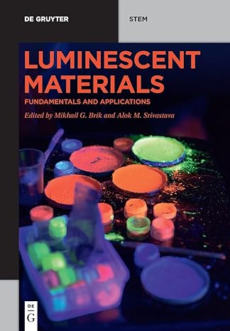 luminescent materials fundamentals and applications 1st edition brik ,mikhail g ,srivastava ,alok m