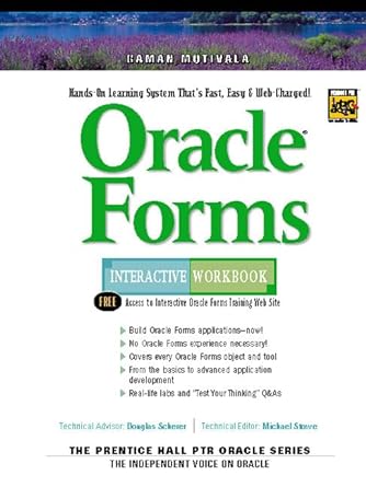 oracle forms interactive workbook 1st edition baman motivala 0130158089, 978-0130158086