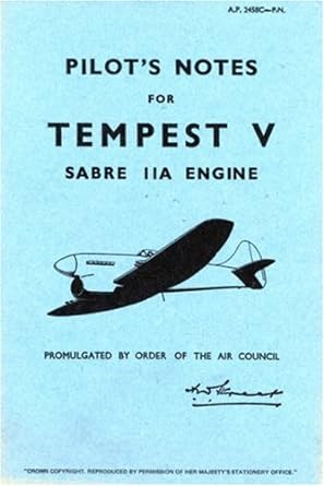 pilots notes for tempest v 1st edition air ministry 0859790843, 978-0859790840