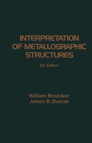 interpretation of metallographic structures 3rd edition william rostoker, james r dvorak 0123960878,