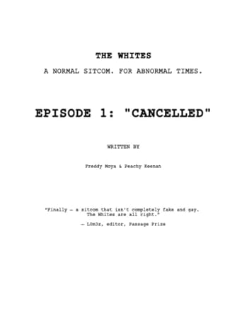 the whites season 1 episode 1 cancelled  peachy keenan ,freddy moya 979-8814004260