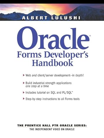 oracle forms developers handbook 1st edition albert lulushi 0130307548, 978-0130307545
