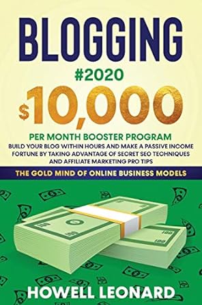 blogging 2020 $10000 per month booster program build your blog within hours and make a passive income fortune