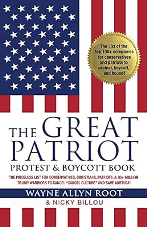 the great patriot protest and boycott book the priceless list for conservatives christians patriots and 80+