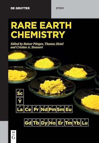 rare earth chemistry 1st edition rainer p ttgen ,thomas j stel ,cristian a strassert 3110653605,
