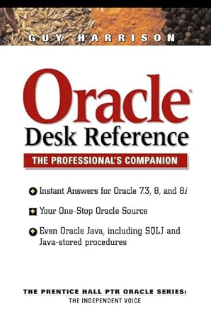 oracle desk reference the professionals companion 1st edition guy harrison 0130132942, 978-0130132949