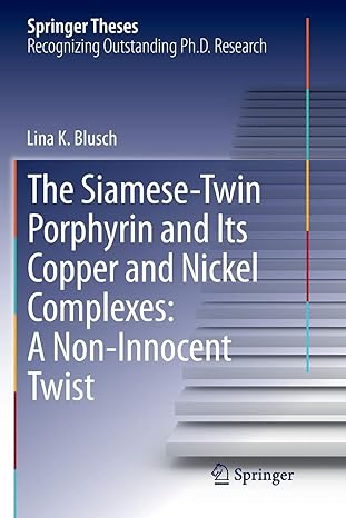 the siamese twin porphyrin and its copper and nickel complexes a non innocent twist 1st edition lina k blusch