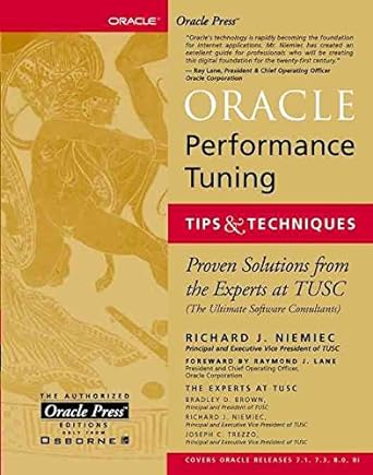 oracle performance tuning tips and techniques 1st edition richard j niemiec 0078824346, 978-0078824340