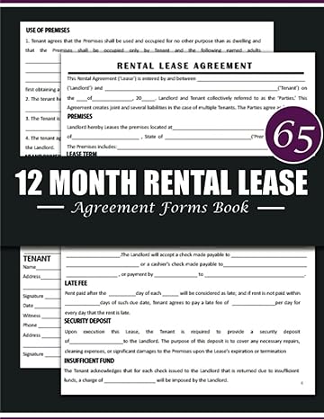 12 month rental lease agreement forms book 1st edition brandon adamson restates b0cfx34vxz