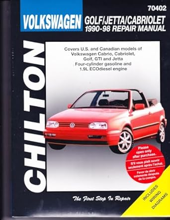 volkswagen golfijetta cabriolet 1990 98 repair manual chilton 1st edition chilton 0801991226, 978-0801991226