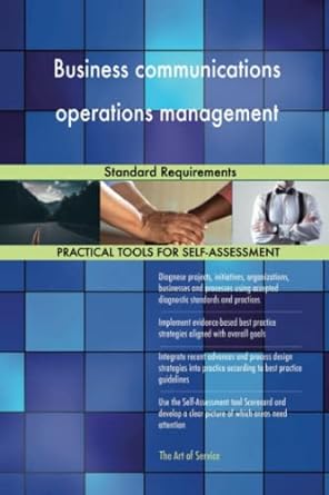 business communications operations management standard requirements 1st edition gerardus blokdyk 0655343601,
