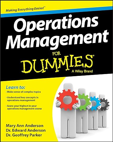 operations management for dummies 1st edition mary ann anderson ,edward j. anderson ,geoffrey parker