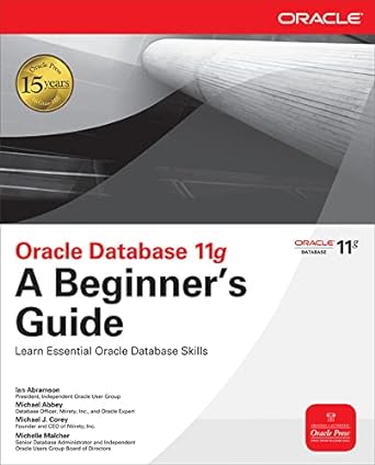 oracle database 11g a beginners guide learn essential oracle database skills 1st edition ian abramson