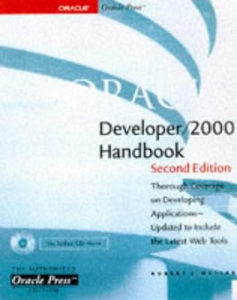 oracle developer 2000 handbook 2nd edition robert j muller 0078823269, 978-0078823268