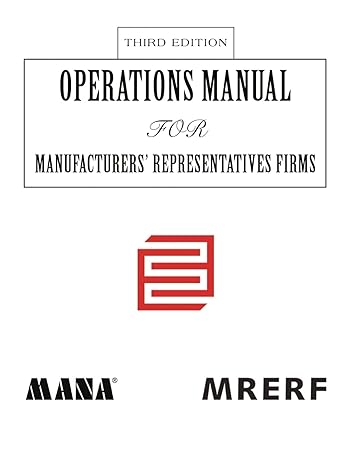 operations manual for manufacturers representatives firms 3rd edition mrerf mrerf 059538062x, 978-0595380626