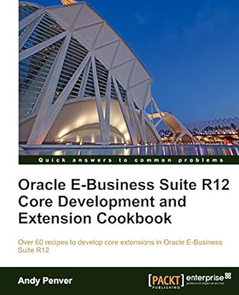 Oracle E Business Suite R12 Core Development And Extension Cookbook