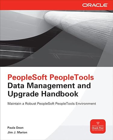 peoplesoft peopletools data management and upgrade handbook 1st edition paula dean ,jim marion 0071787925,