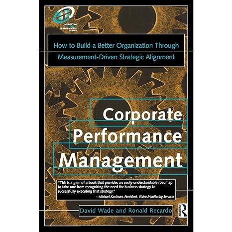 corporate performance management 1st edition david wade 087719386x, 978-0877193869