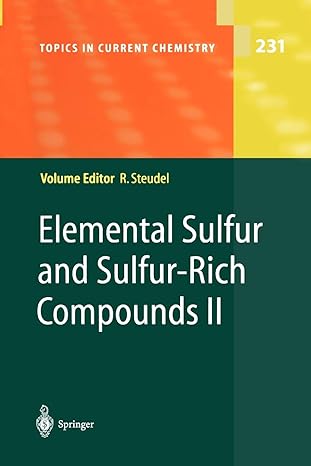 elemental sulfur and sulfur rich compounds ii 1st edition ralf steudel 3642073220, 978-3642073229