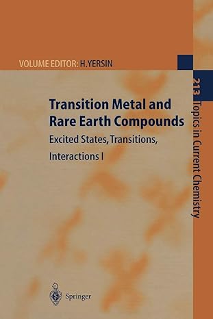 transition metal and rare earth compounds excited states transitions interactions i 1st edition h yersin