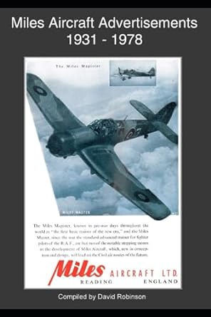 miles aircraft advertisements 1936 1978 1st edition david robinson 979-8857155462