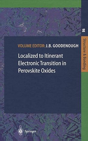 localized to itinerant electronic transition in perovskite oxides 1st edition john b goodenough ,s l cooper