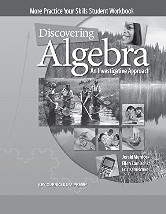 discovering algebra an investigative approach 2nd edition jerald murdock, ellen kamischke, eric kamischke