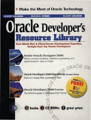 oracle developers resource library 1st edition albert lulushi ,michael stowe 0130106208, 978-0130106209