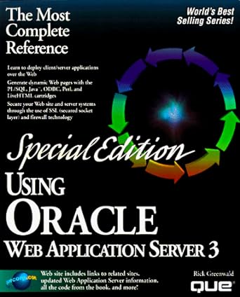 special edition using oracle web application server 3 1st edition rick greenwald ,iii conley davidson john