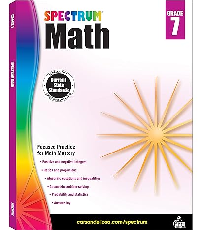 grade 7 spectrum math 1st edition spectrum 1483808750, 978-1483808758
