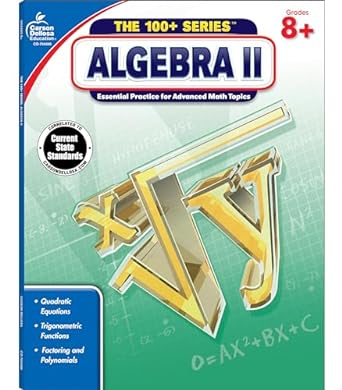 algebra ii 1st edition carson dellosa education 1483800784, 978-1483800783