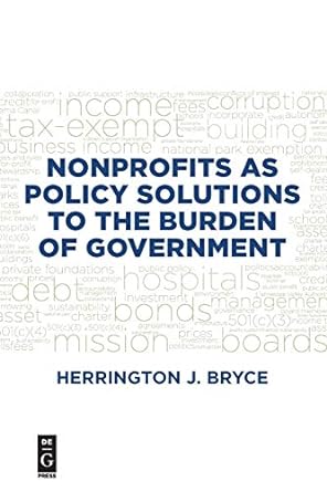 nonprofits as policy solutions to the burden of government 1st edition herrington j bryce 1501514733,