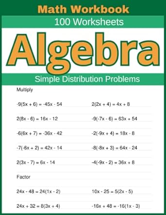 algebra simple distribution problems 1st edition lindsay atkins 979-8394289613