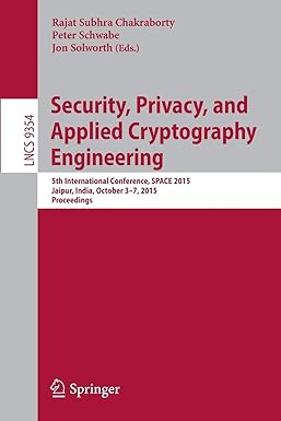 security privacy and applied cryptography engineering 5th international conference space 2015 jaipur india