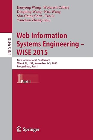 web information systems engineering wise 2015 16th international conference miami fl usa november 1 3 2015
